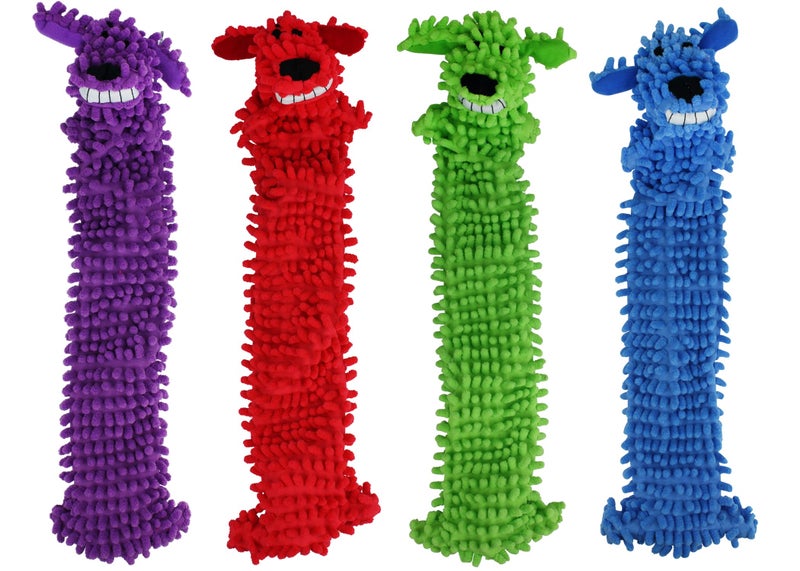 Multipet's 12-Inch Floppy Loofa Light Weight No Stuffing Dog Toys, Assorted Colors (Pack of 1) - Image 2